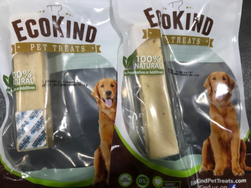 Photo 2 of 2 pack-EcoKind Pet Treats Premium Gold Bacon Flavored Yak Chews | All Natural Himalayan Yak Cheese Dog Chew for Small to Large Dogs | Keeps Dogs Busy & Enjoying, Indoors & Outdoor Use (1 Large Stick)