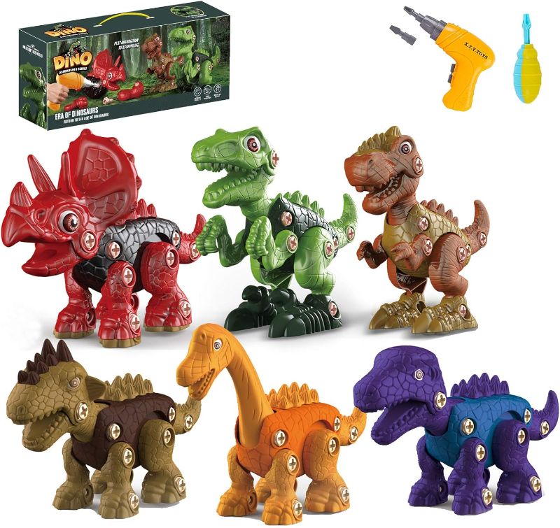 Photo 1 of BSTHOK Dinosaur Toys for 3 4 5 Year Old Boys Kids 5-7 Toy Birthday Gift Age 4-8 stem Toys take Apart Dinosaur top Toys Building Toys 6 yr Old boy Learning Toy Tool Set (Toys 6 Pack)