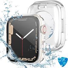 Photo 1 of  Tensea for Waterproof Apple Watch Screen Protector Case Series 9 8 7 41mm Accessories, iWatch Protective PC BACK  Cover Built-in Tempered Glass Film, Front & Back Bumper for Women Men, 41 mm
