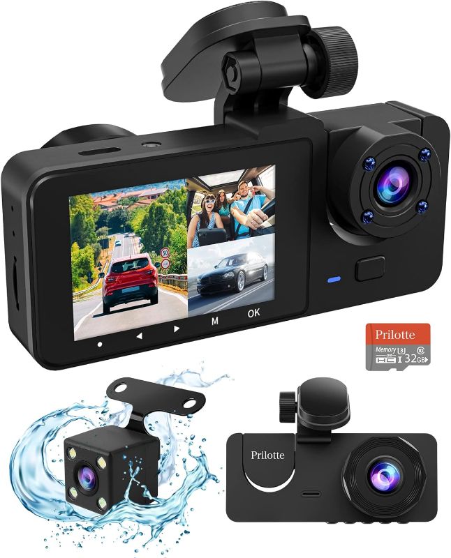 Photo 1 of Dash Cam Front and Rear Inside, 4K Full HD 170 Deg Wide Angle Dashboard Camera with 32GB SD Card,2.0 inch IPS Screen,Built in IR Night Vision,Loop Recording,24H Parking Recording,G-Sensor

