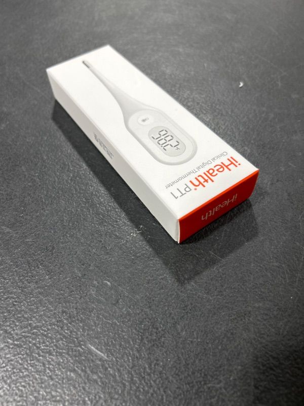 Photo 1 of iHealth Digital Oral Thermometer PT1,Fever Thermometer with Dual-Sensors for High Accuracy, Rectum Armpit Reading Thermometer for Adults and Babies, Memory Recall and Extra Large LCD Backlit Display