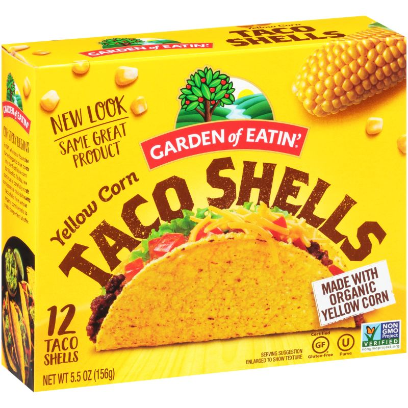 Photo 1 of 2 Pack - Garden of Eatin' Taco Dinner Kit, Yellow Corn, 12 Taco Shells Yellow Corn 9.4 Ounce