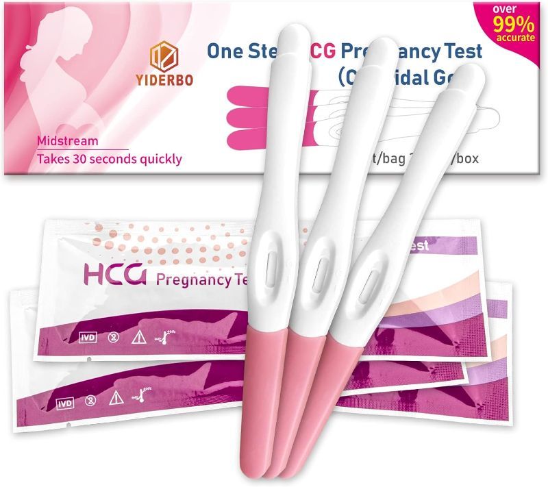 Photo 1 of HCG Pregnancy Tests 1 Test/Bag 3 Tests/Box, Woman Individually Sealed Early Pregnancy Home Detection Kits
