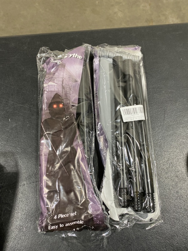 Photo 1 of 2 PACK-Grim Reaper Scythe, Halloween Scythe Weapon Reaper Costume Accessory Toys for Kids Party Gifts