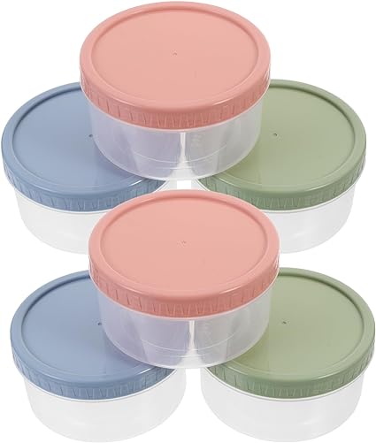 Photo 1 of Luxshiny 6pcs Boxes Plastic Containers Refrigerator Containers Clear Fridge Bins Kitchen Food Containers Food Keepers Lunch Containers for Outdoor Fridge Storage Containers Seal Freezer Pp 