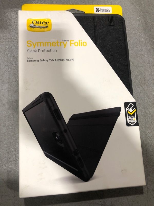 Photo 2 of OtterBox Symmetry Folio Series Case for Samsung Galaxy Tab A 10.5 Inch - Starry Night (Black