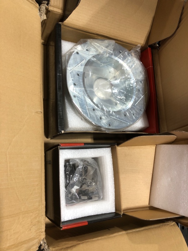 Photo 1 of A-Premium 10.23 inch(259.8 mm) Rear Drilled and Slotted Disc Brake Rotors + Ceramic Pads Kit Compatible with Select Acura and Honda Models - CL 1998-1999, Accord 1998 1999 2000 2001 2002, 6-PC Set