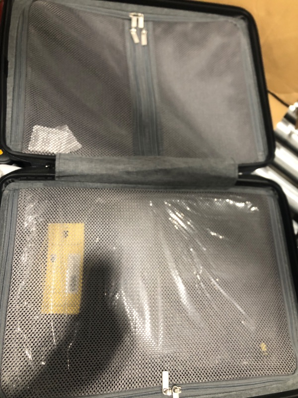 Photo 3 of LEVEL8 Elegance Carry On Suitcase, 20” Hardside Luggage with TSA Lock, Spinner Wheels - Blue Grey Blue Grey 20-Inch