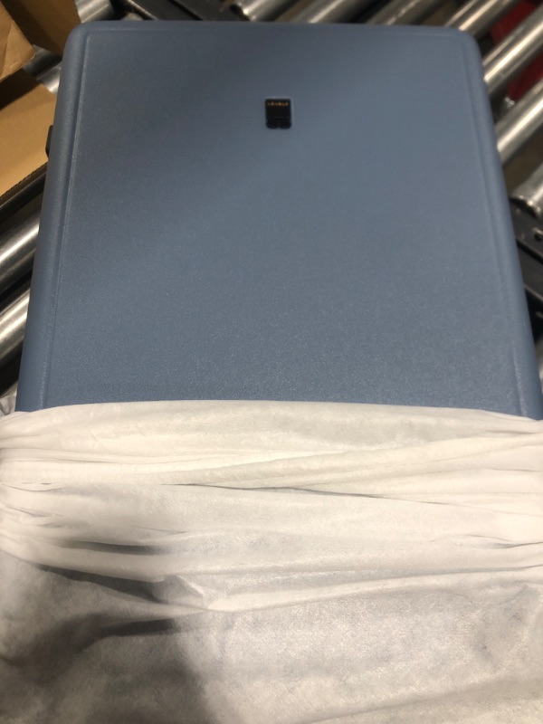 Photo 2 of LEVEL8 Elegance Carry On Suitcase, 20” Hardside Luggage with TSA Lock, Spinner Wheels - Blue Grey Blue Grey 20-Inch