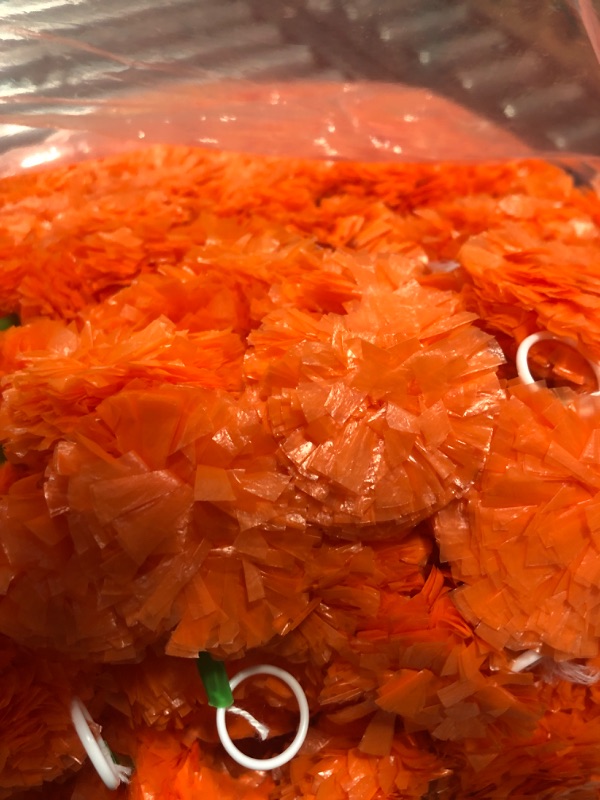 Photo 3 of 1 Dozen Lush 48" Hawaiian Leis (Neon Orange)
