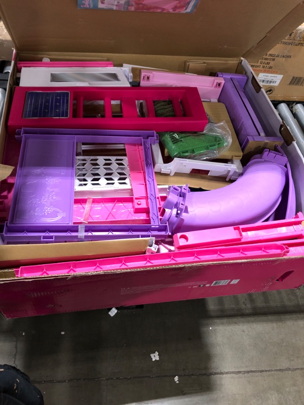 Photo 3 of Barbie Dreamhouse, Doll House Playset with 70+ Accessories Including Transforming Furniture, Elevator, Slide, Lights & Sounds Wheelchair Accessible Elevator