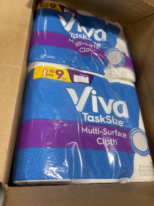 Photo 2 of Viva Multi-Surface Cloth Paper Towels, Choose-A-Sheet - 24 Double Rolls = 48 Regular Rolls (110 Sheets Per Roll) White 24 Count (Pack of 1)