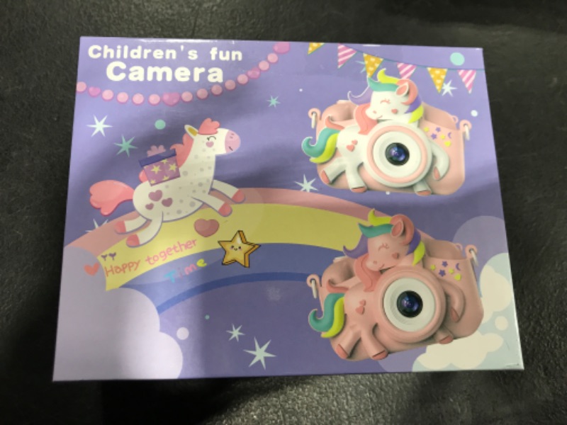 Photo 2 of Kids Camera for 3-8 Years Old Toddlers Childrens Boys Girls Unicorn Selfie Camera 20.0 MP HD 1080P IPS Screen Dual Digital Toy Camera with 32GB SD Card for Kids Christmas Birthday Gifts Pink
