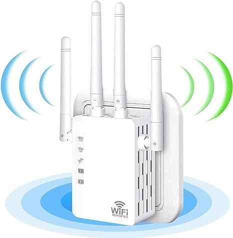 Photo 1 of 2024 WiFi Extender - Wireless Signal Repeater Booster up to 9800 sq.ft - 1200Mbps Wall-Through Strong WiFi Booster-Dual Band 2.4G and 5G - 4 Antennas 360 Degree Full Coverage-1 