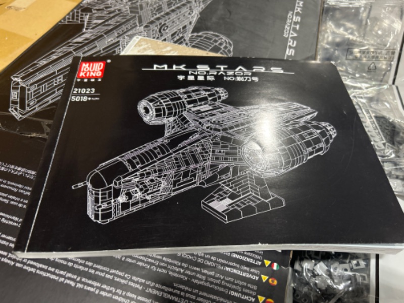 Photo 4 of WLOXBKF MOC Starship Toys The Razor Crest Spaceship Model Building Kits,Star Plan UCS Collectible Set for Adults Compatible with Star Wars A New Hope Educational Blocks (5018 Pieces) 21023