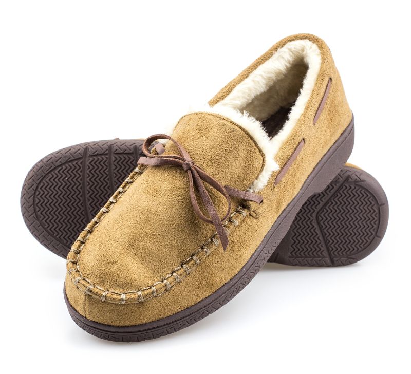 Photo 1 of ArcticShield Mens Memory Foam Indoor/Outdoor Durable Comfortable Slip on Moccasin Slippers SIZE 11
