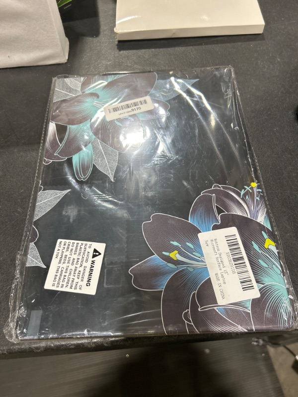 Photo 2 of Mektron Designed 15" Microsoft Surface Laptop 3/4/5 Case 2019/2021/2022 Models:1872/1873/1953/1979 Laptop Cover,Plastic Hard Shell with Screen Protector+Keyboard Cover+Dust Plugs,Blue Lilies Flowers