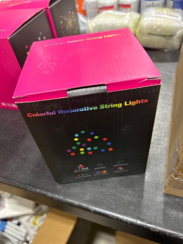 Photo 1 of JIMIMORO Smart Outdoor String Lights - 48FT RGB Patio Lights with 20 Dimmable IP65 Waterproof Warm White LED Bulbs APP & Remote Control Patio String Lights for Outside Balcony Backyard Party Cafe A