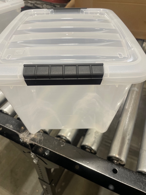 Photo 2 of 19qt Plastic Storage Bin with Lid and Secure Latching Buckles