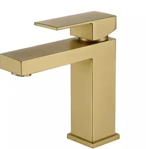 Photo 1 of 
Brushed Gold Vessel Sink Faucet Bathroom Tall Faucet Single Handle