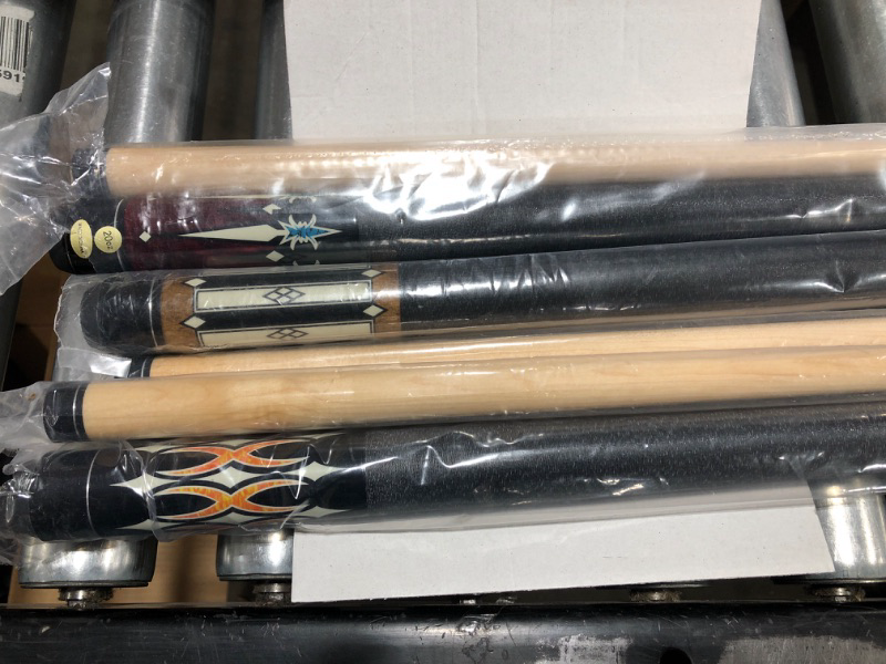 Photo 2 of ISZY Billiards Pool Stick Set of 4. 2-Piece Cue Sticks Made from Hardwood Canadian Maple Wood in 4 Billiards Accessories Set 7