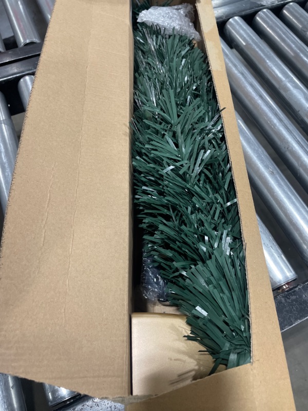 Photo 2 of 3ft Green Fiber Optic Christmas Tree,Pre-Lit Artificial Mini Christmas Tree, Tabletop Small Xmas Tree with Stars Holiday Home Decorations