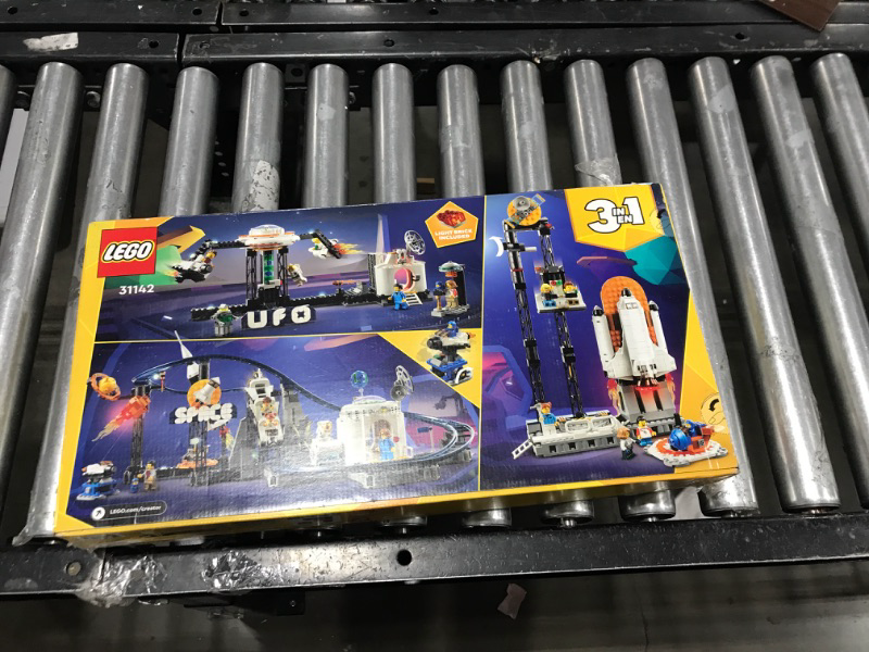 Photo 3 of LEGO Creator Space Roller Coaster 31142 3 in 1 Building Toy Set Featuring a Roller Coaster, Drop Tower, Carousel and 5 Minifigures, Rebuildable Amusement Park for Kids Ages 9+