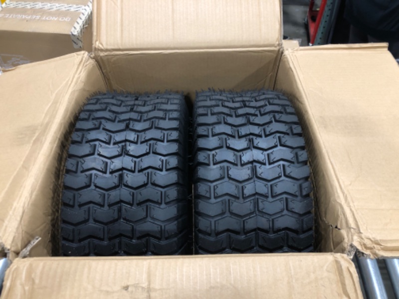 Photo 2 of 2 PCS 20x8.00-8 Lawn Mower Tires,20x8x8 Lawn Tractor Turf Friendly Tire,20x8.00-8nhs Riding Mower Tires for Garden Tractor Riding Mower, 4 ply Tubeless, 965lbs Capacity