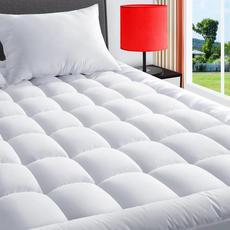 Photo 1 of 
TEXARTIST Queen Mattress Pad Cover Quilted Fitted Mattress Protector Cooling Pillow Top Mattress Cover Soft Mattress Topper with 8-21 Inch Deep Pocket