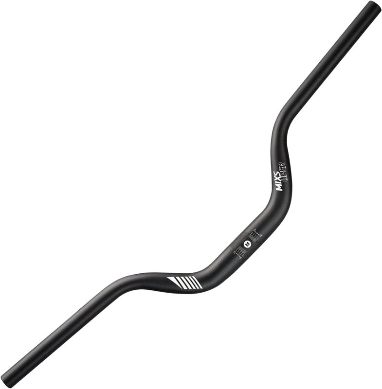 Photo 1 of  Mountain Bike High Riser Handlebar 31.8mm Length 720mm Rise 90mm Aluminium Alloy MTB Handlebar Black