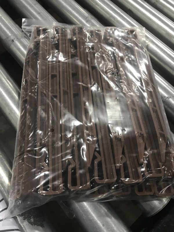 Photo 1 of 10" Inch Plastic Landscape Edging Stakes, Anchoring Spikes for Paver Edging, Weed Barriers, Turf, Tent, Weed Barrier, Timber, Carpentry, Tent etc. (25 PC, Brown) 25 PC Brown