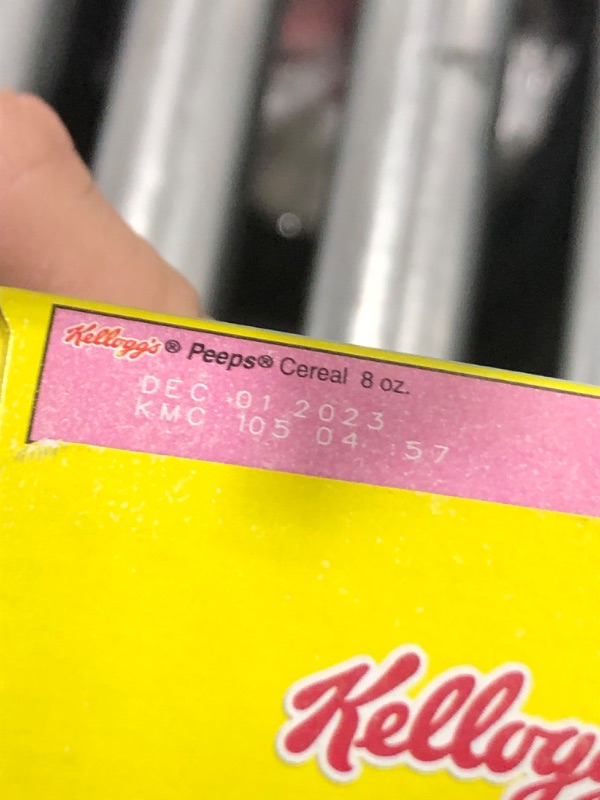 Photo 3 of Kellogg's Peeps Breakfast Cereal, 8 Vitamins and Minerals, Kids Easter Snacks, Original with Marshmallows, 8oz Box (1 Box) Best By: 12/01/2023