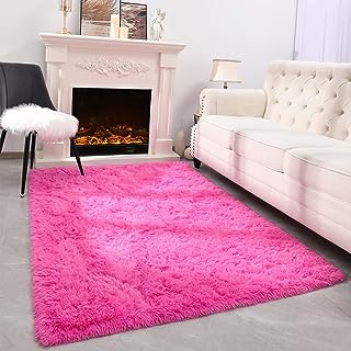 Photo 1 of HOT PINK FLUFFY RUG 80" X 48"