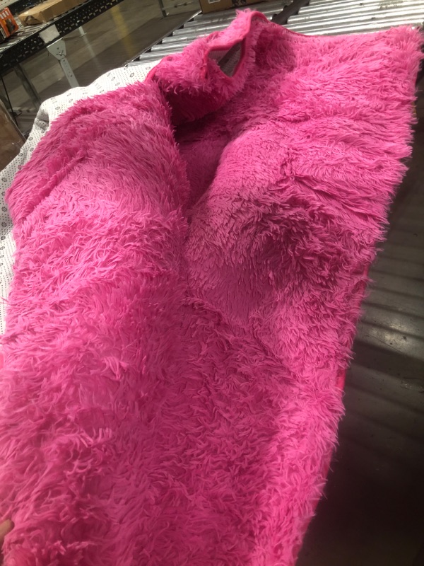 Photo 2 of HOT PINK FLUFFY RUG 80" X 48"