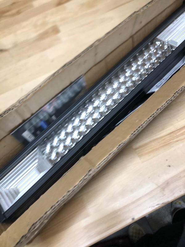 Photo 2 of 24" LED Light Bar AUTOSAVER88 Triple Row 270W Flood Spot Combo Beam Driving Road Lights with Harness Wiring for Trucks SUV, ATV, UTV, Vehicle, Pickup 24 Straight