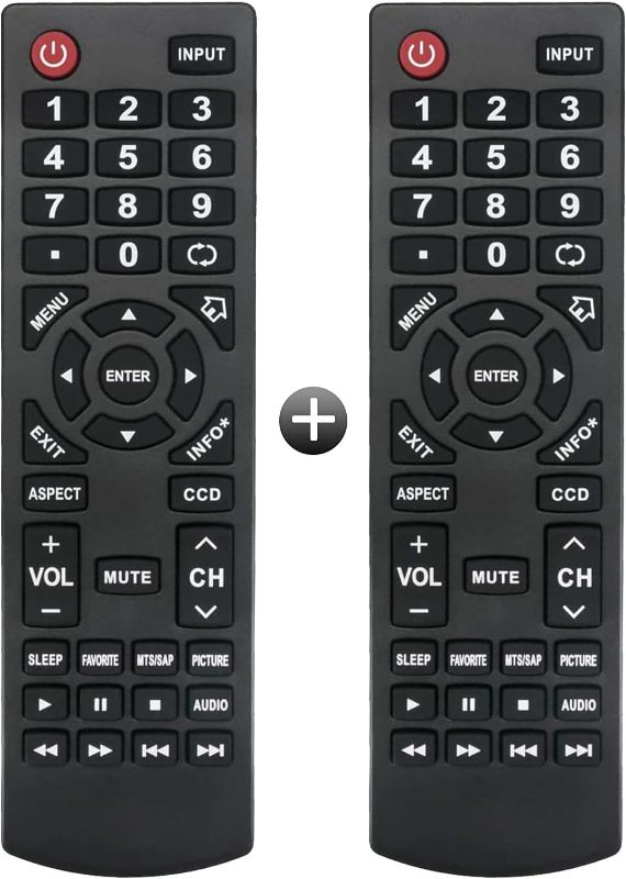 Photo 1 of ?Pack of 2? Universal Remote Control Replacement for All Insignia TVs Remote NS-RC02A-12 NS-RC03A-13 NS-RC4NA-14 NS-RC4NA-16 NS-RC4NA-17 NS-RC4NA-18 NS-ZRC-101 RC-801-0A RC-201-0A NS-RC05A-13
