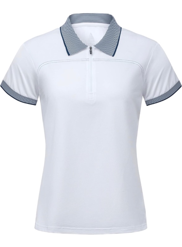 Photo 1 of IGEEKWELL Women's Golf Polo Shirts, Wrinkle Resistant Short Sleeve Moisture Wicking Collared Shirts Casual Work Tennis