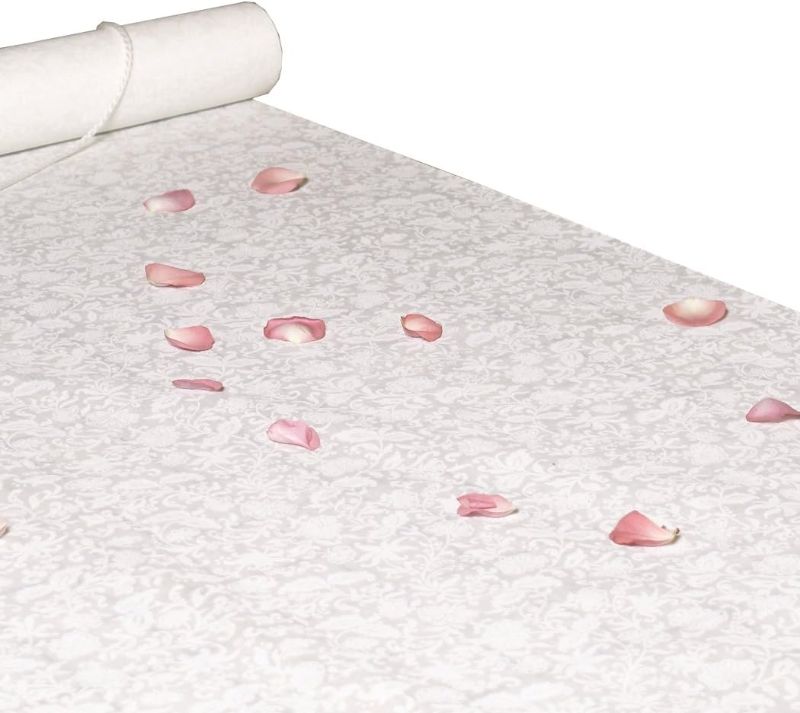 Photo 1 of **SEE NOTES**
Hortense B. Hewitt Wedding Accessories Fabric Aisle Runner, 100-Feet Long, White Floral (29709)