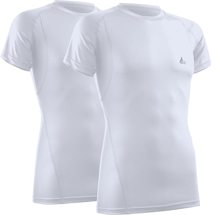 Photo 1 of Mens Compression Shirt Short Sleeve Dry-fit Athletic Base-Layer T-Shirt - 2 Pack