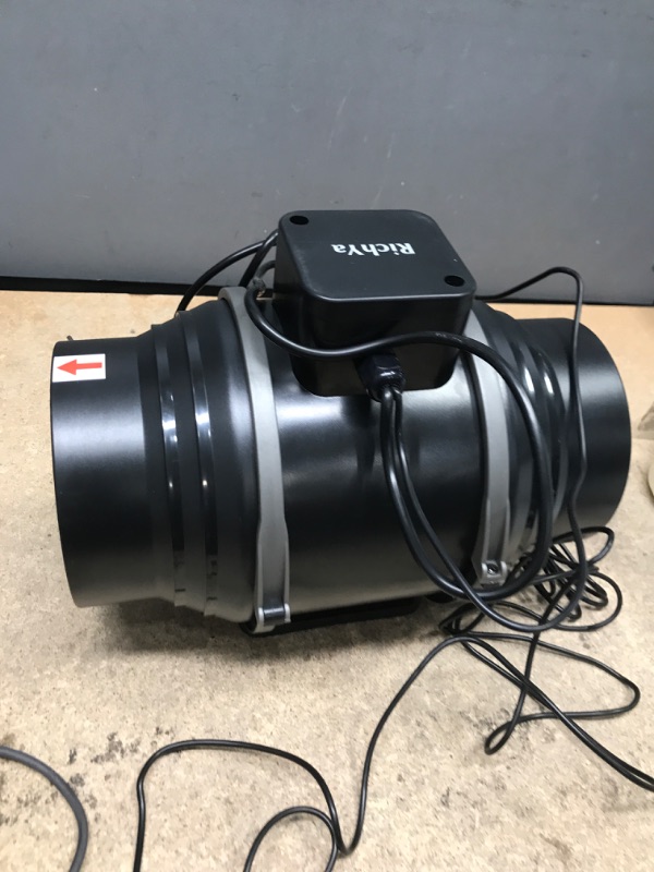 Photo 1 of RichYa 6¡± Inline Duct Fan with Variable Temperature Humidity Controller, Ventilation Exhaust Fan for Heating Cooling Booster, Grow Tents, Hydroponics 6''