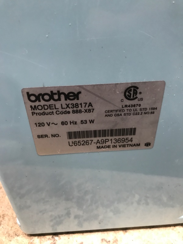 Photo 4 of (PARTS ONLY)Brother RLX3817A 17-Stitch Sewing Machine, Blue (Renewed)