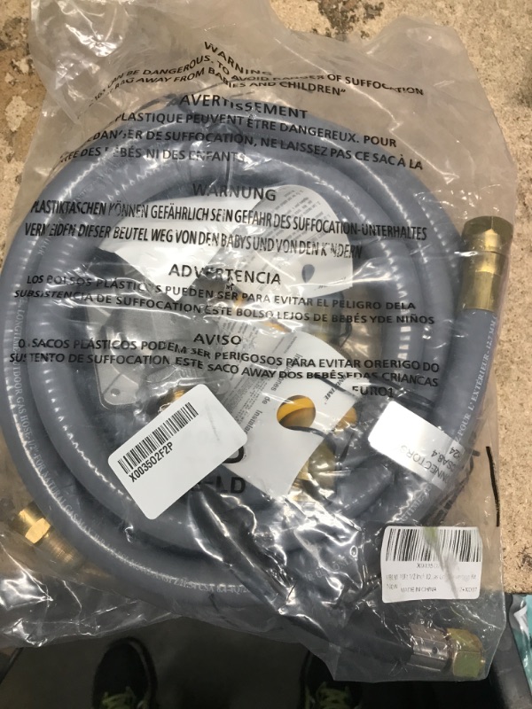 Photo 2 of 
KIBOW 12Ft 1/2 Inch ID Low Pressure Natural Gas Quick Connect Hose and Regulator for Gas Grill Conversion Kit