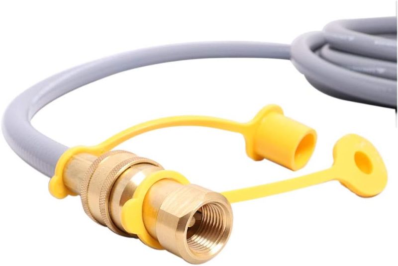 Photo 1 of 
KIBOW 12Ft 1/2 Inch ID Low Pressure Natural Gas Quick Connect Hose and Regulator for Gas Grill Conversion Kit