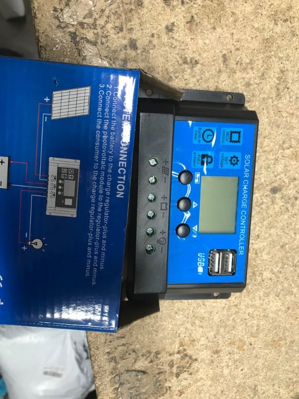 Photo 2 of [Upgraded] 30A Solar Charge Controller, 12V/ 24V Solar Panel Regulator with Adjustable LCD Display Dual USB Port Timer Setting PWM Auto Parameter