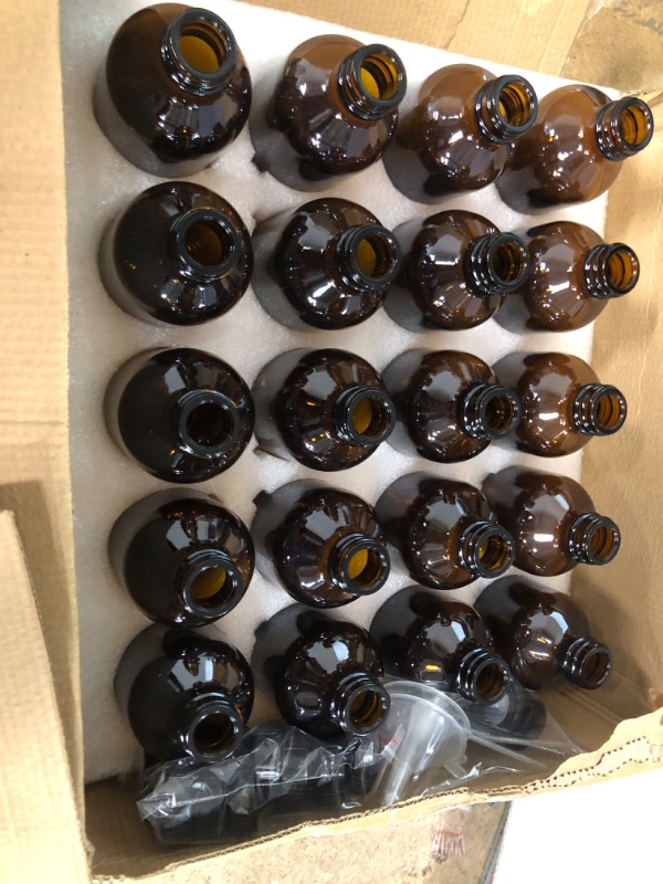 Photo 1 of 8OZ AMBER GLASS BOTTLES 