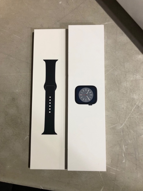 Photo 7 of Apple Watch Series 8 [GPS 41mm] Smart Watch w/Midnight Aluminum Case with Midnight Sport Band - S/M. Fitness Tracker, Blood Oxygen & ECG Apps, Always-On Retina Display, Water Resistant 41mm S/M - fits 130–180mm wrists 41mm Midnight Aluminium Case w Midnig