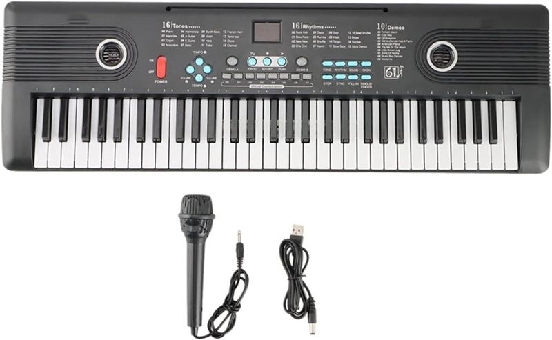 Photo 1 of 61 Keys Keyboard Piano Electronic Digital Piano With Built-In Speaker Microphone Portable Keyboard Electronic Piano
