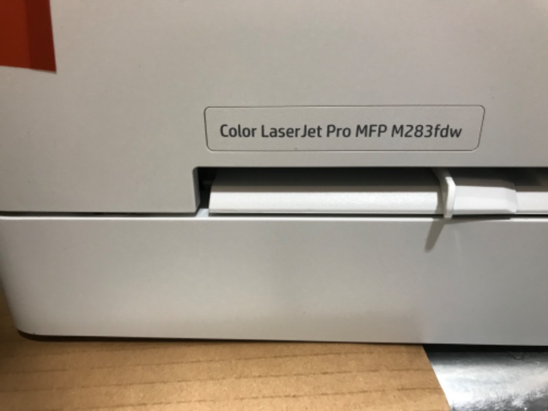 Photo 5 of HP Color LaserJet Pro M283fdw Wireless All-in-One Laser Printer, Remote Mobile Print, Scan & Copy, Duplex Printing, Works with Alexa (7KW75A), White