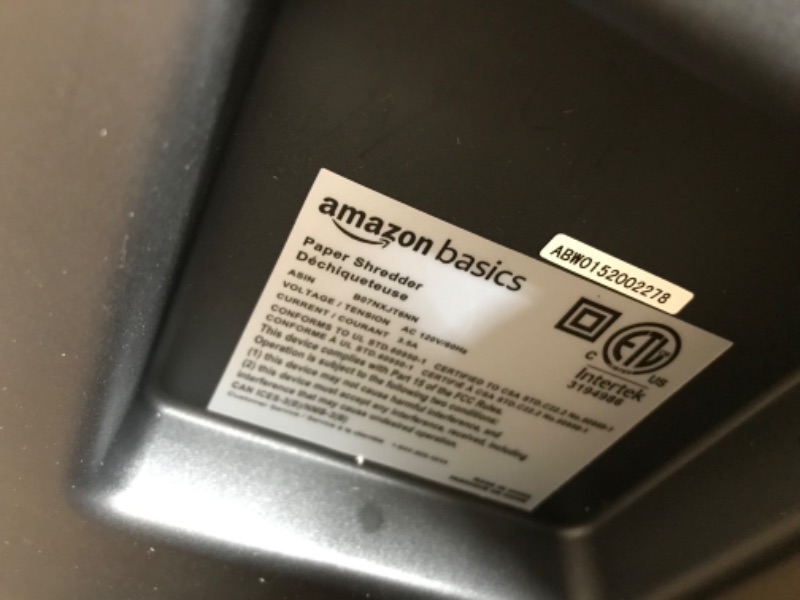 Photo 4 of Amazon Basics 150-Sheet Autofeed Micro-Cut Paper Shredder 150 Sheet Shredder