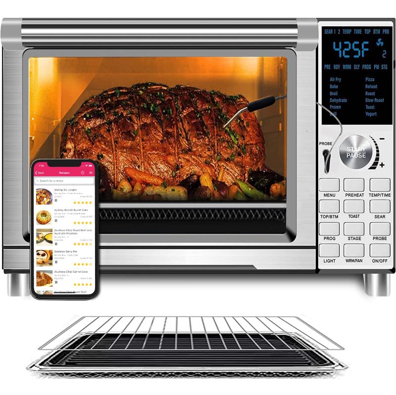 Photo 1 of NUWAVE Bravo Air Fryer Oven, 12-in-1, 30QT XL Large Capacity Digital Countertop Convection Oven, silver
